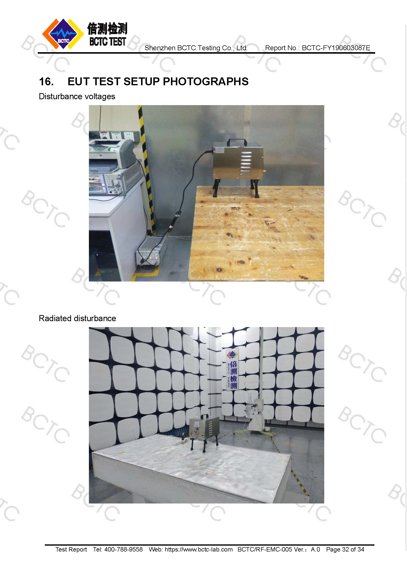 Tri-Oxy COMPLETE EMC Test Report Page 32