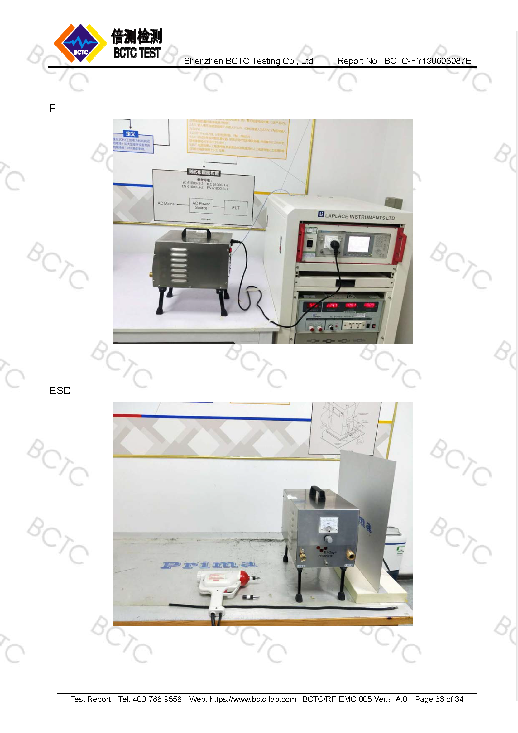 Tri-Oxy COMPLETE EMC Test Report Page 33