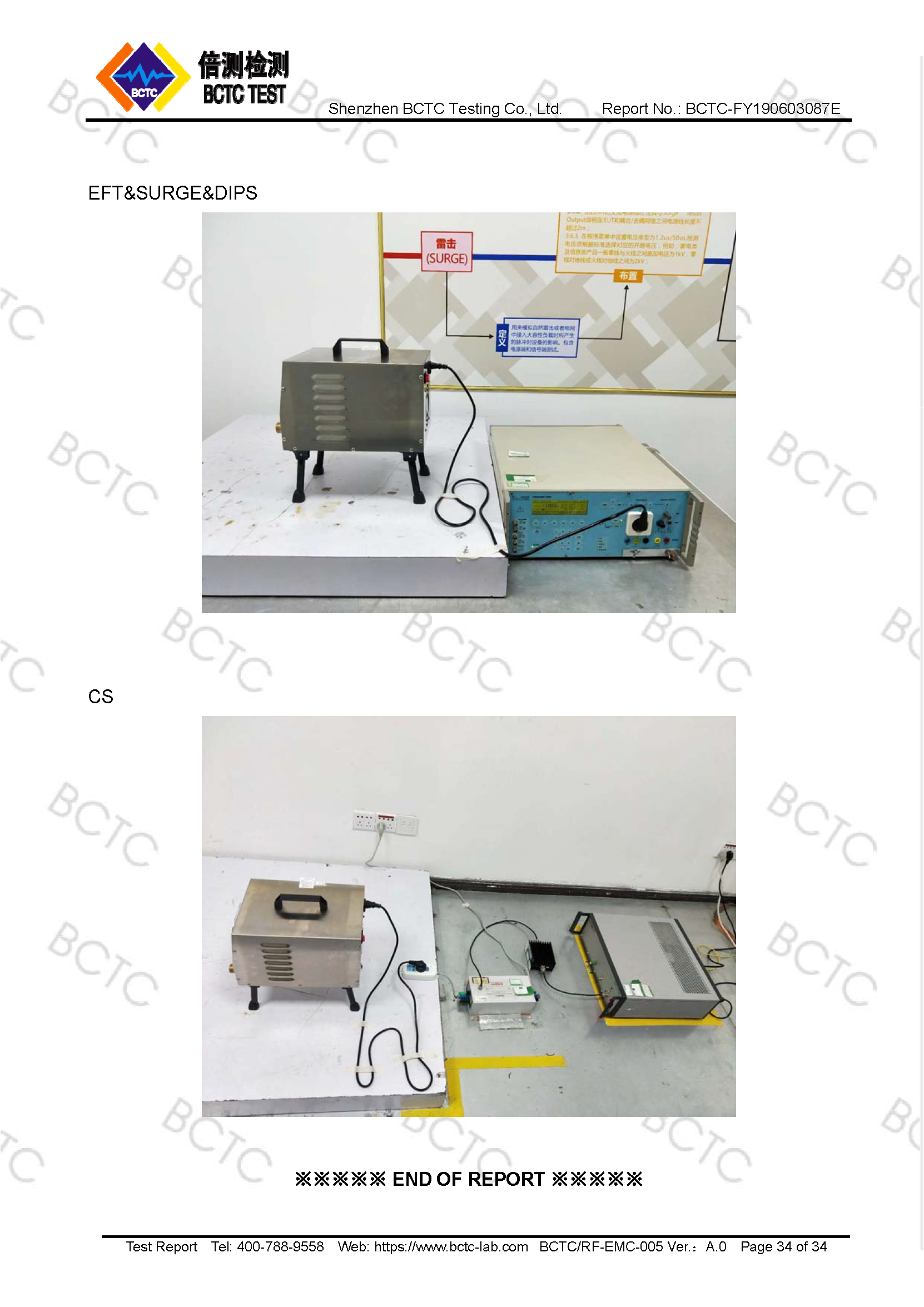 Tri-Oxy COMPLETE EMC Test Report Page 34