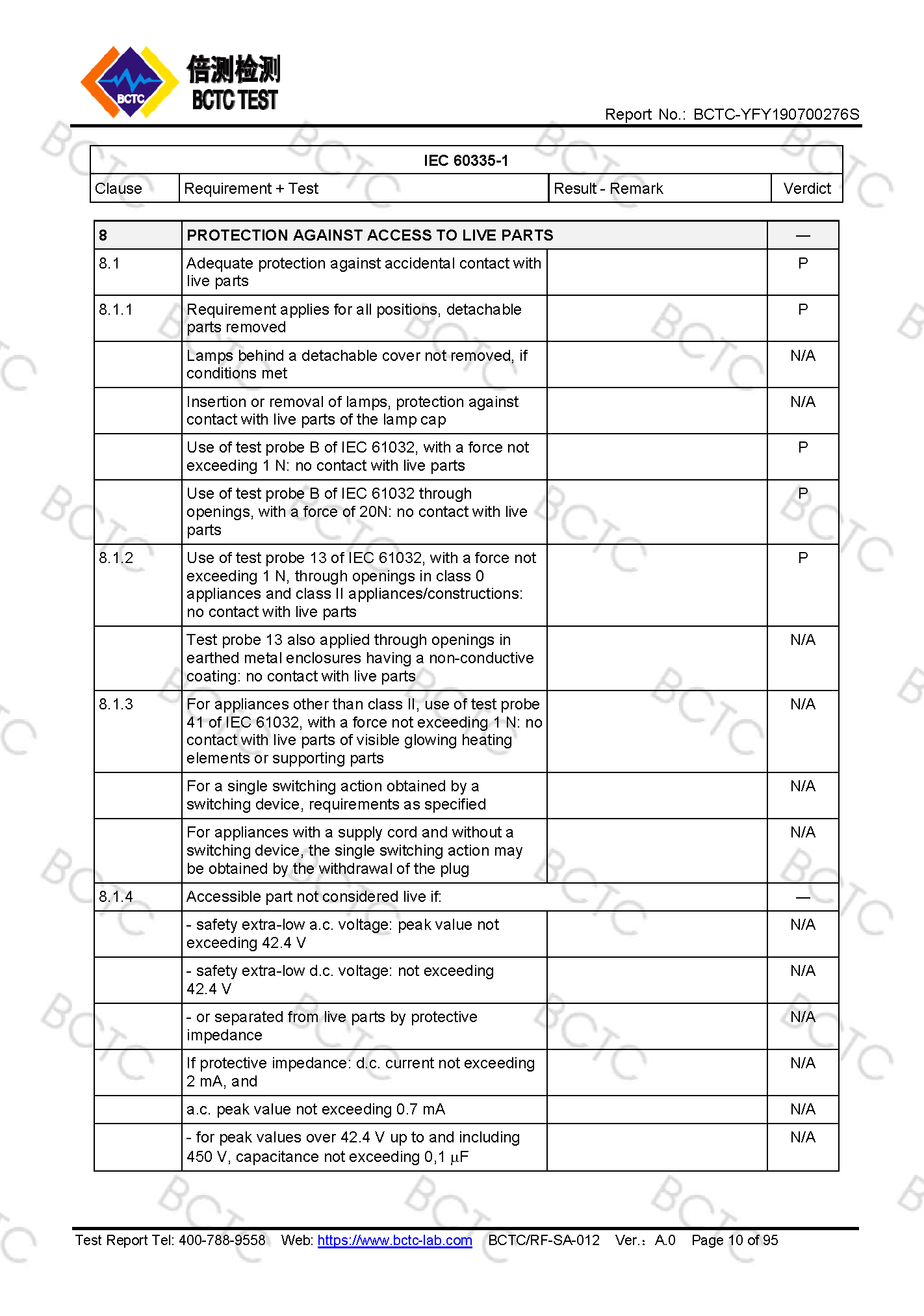 Tri-Oxy COMPLETE LVD Test Report Page 10