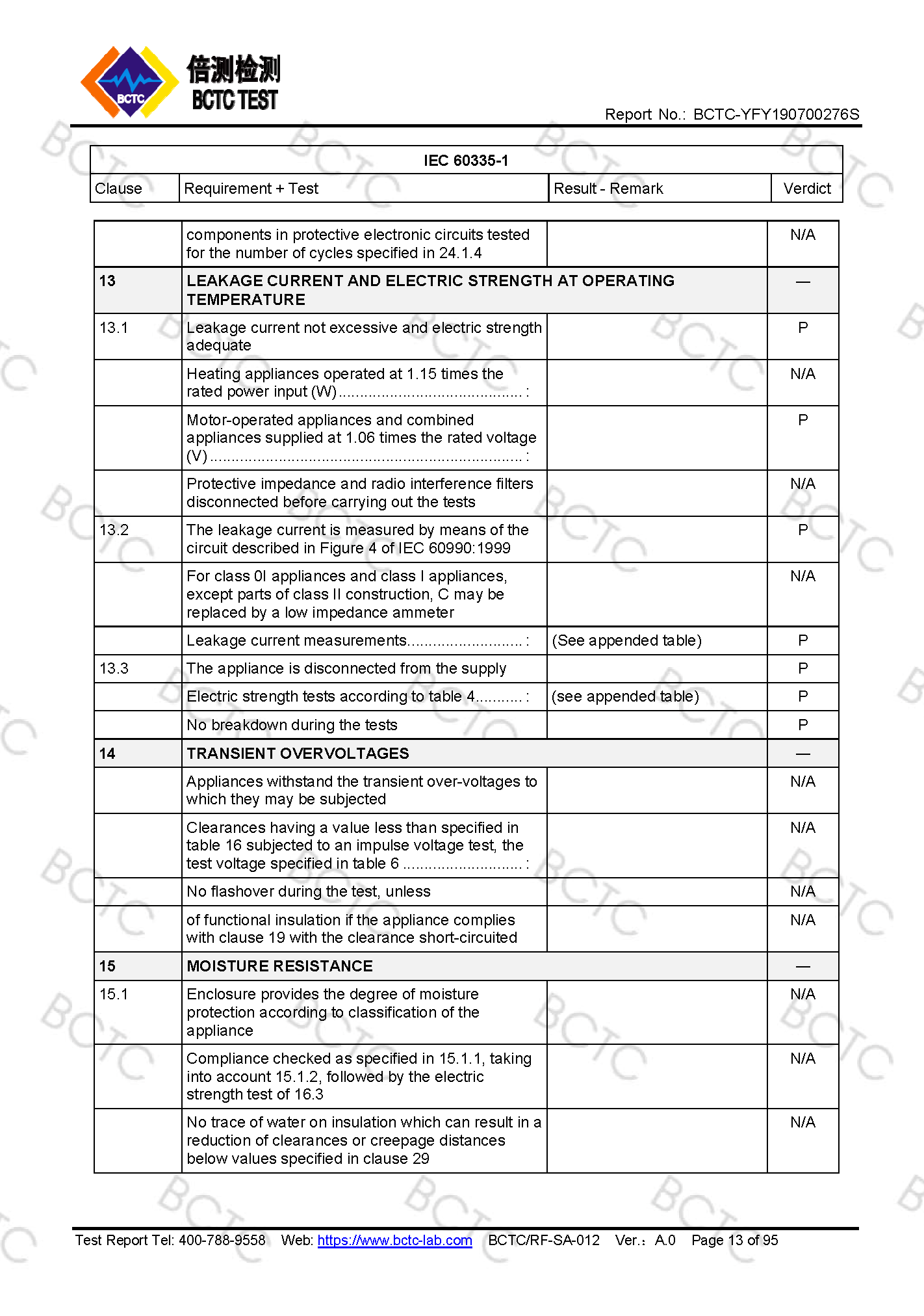 Tri-Oxy COMPLETE LVD Test Report Page 13