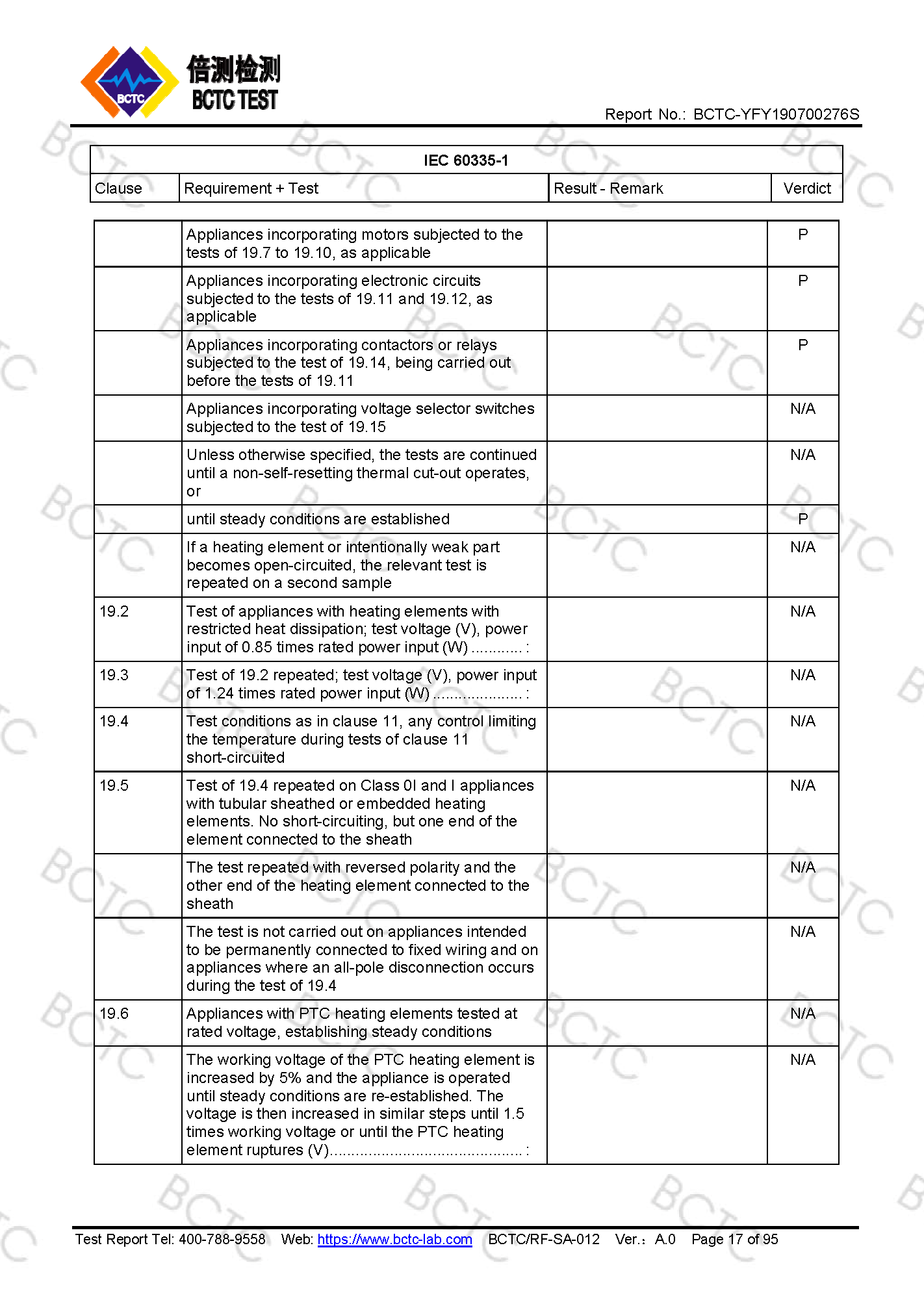 Tri-Oxy COMPLETE LVD Test Report Page 17