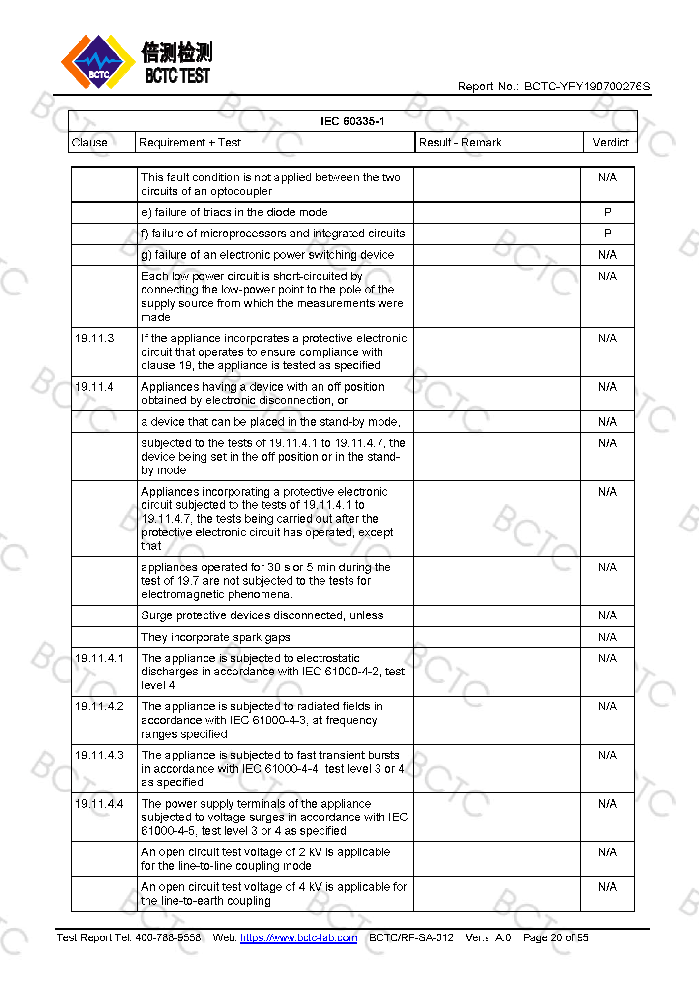 Tri-Oxy COMPLETE LVD Test Report Page 20