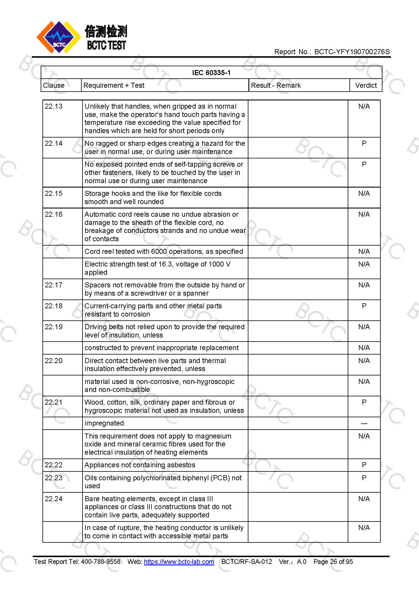 Tri-Oxy COMPLETE LVD Test Report Page 26