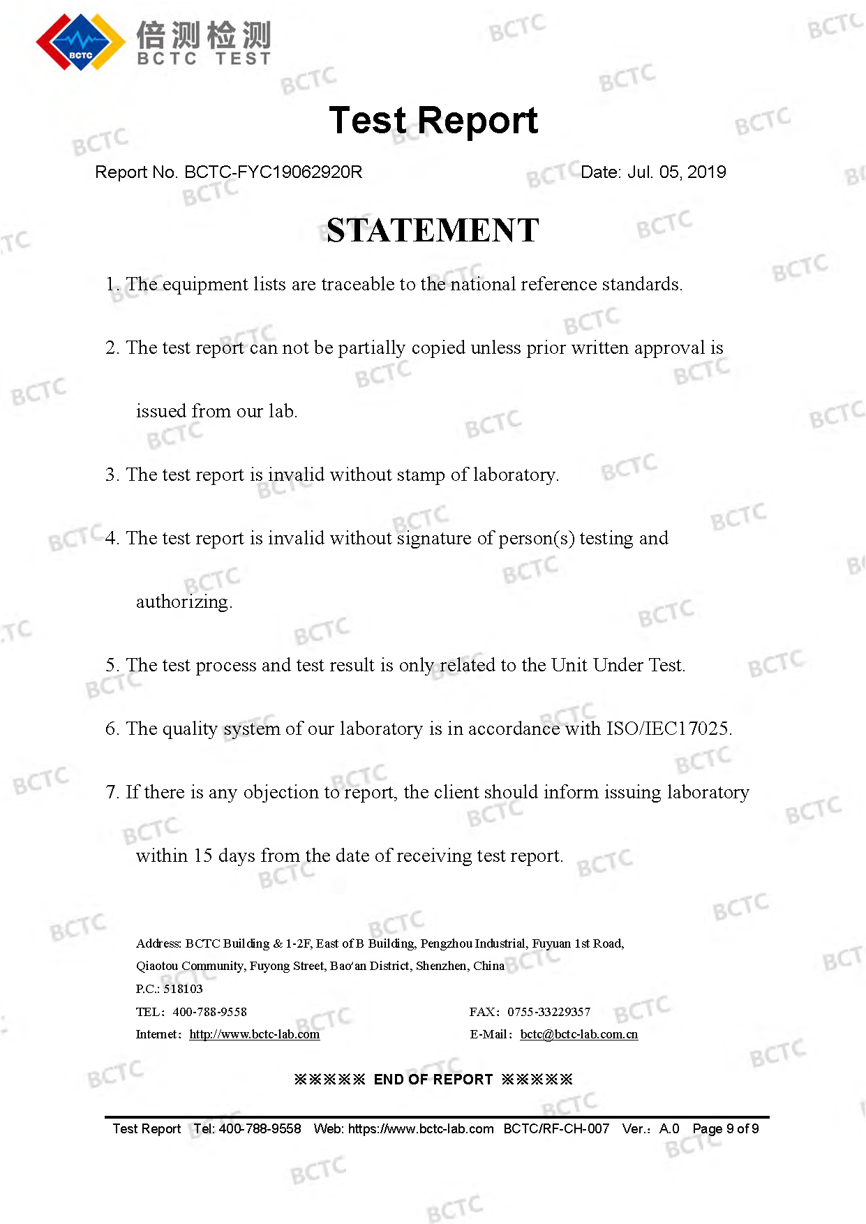 Tri-Oxy COMPLETE ROHS Test Report Page 9