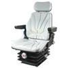 Caterpillar Tractor Seat A-F10M230 F10 Series, Mechanical Suspension / Armrest / Headrest / Gray Vinyl