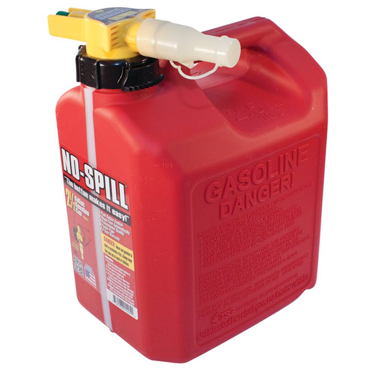 No-Spill 2 1/2 Gallon Fuel Container