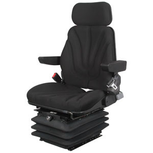 UnversalTractor Seat F10A6000 Air Suspension / Armrest / Headrest / Black Cloth