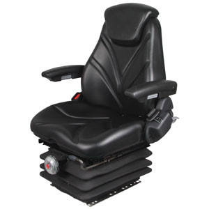 Tractor Seat A-F20M7115 F20 Series, Mechanical Suspension / Armrest / Headrest / Black Vinyl