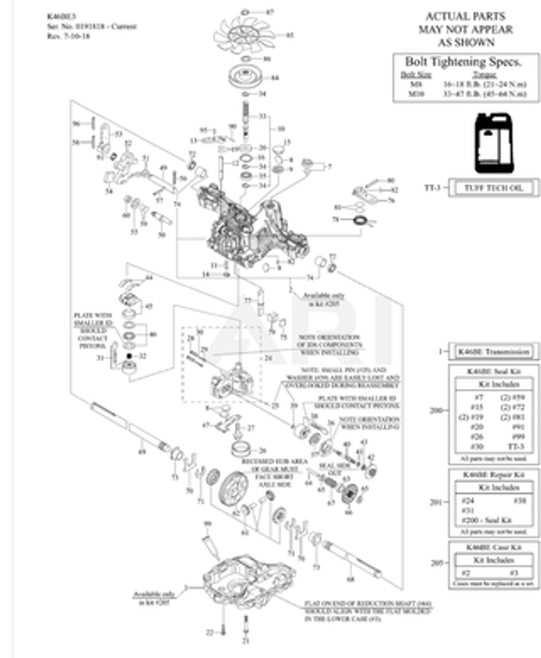 Tuff Torq, Repair Kit (k65a <007082), 19215499310