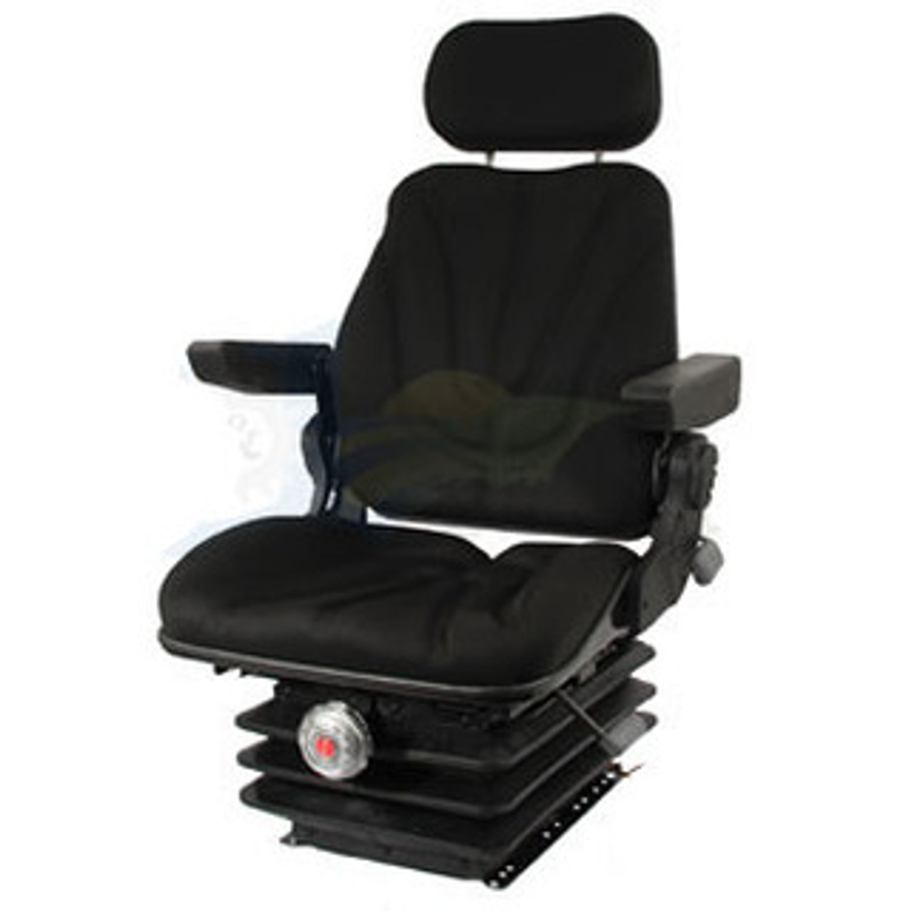 Ford/New Holland Tractor Seat A-F10M240 Mechanical Suspension / Armrest / Headrest / Black Cloth