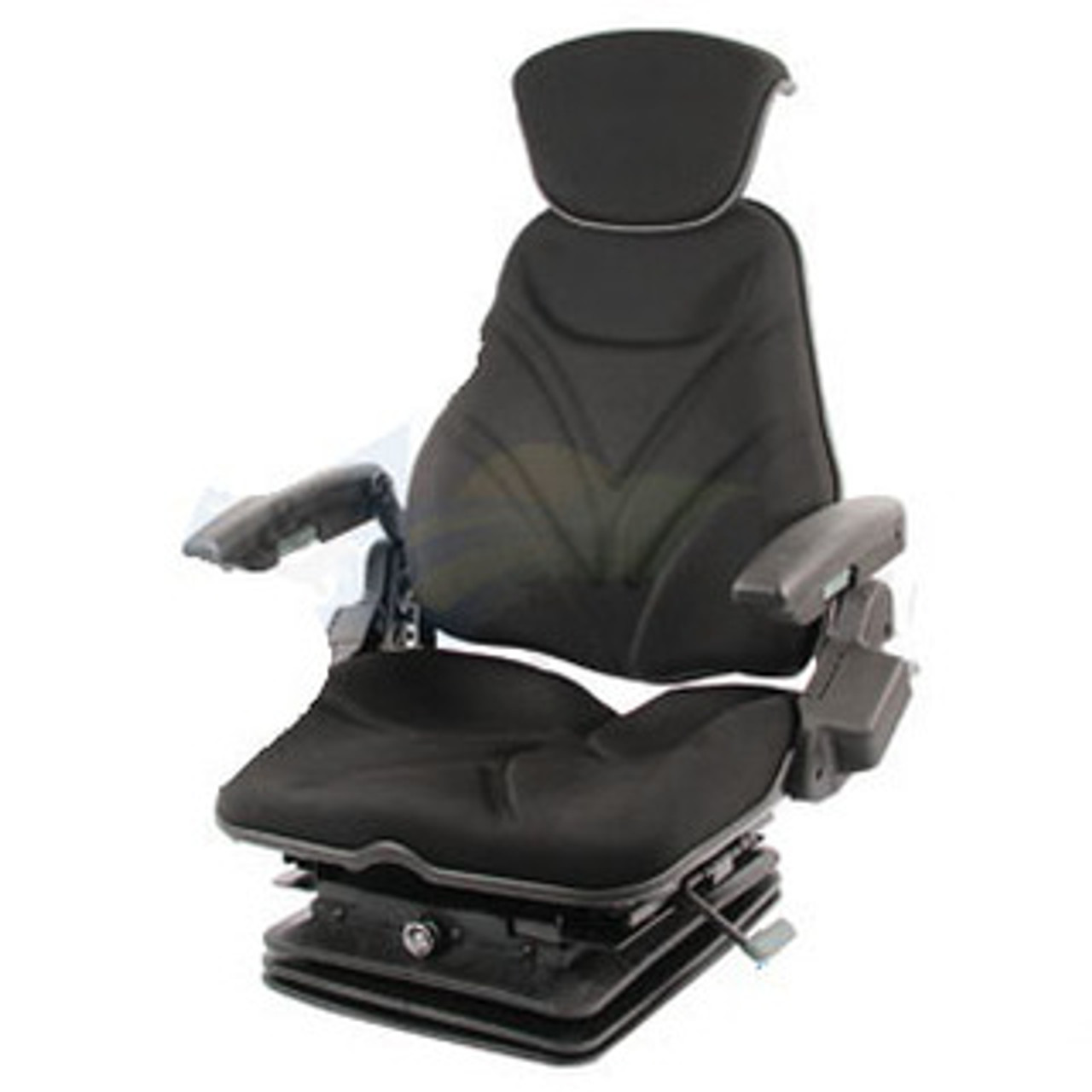 Tractor Seat A-F20A265 F20 Series, Air Suspension 12 Volt, Black Cloth / Armrest / Headrest / Black Cloth