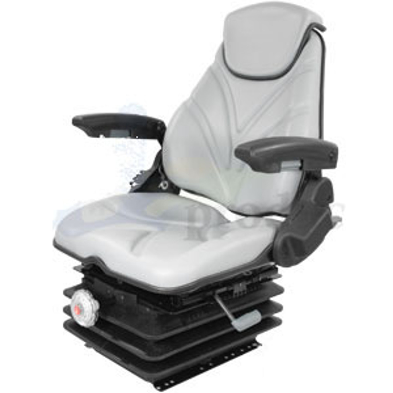 Komatsu Tractor Seat A-F20M235 F20 Series, Mechanical  Suspension / Armrest / Headrest / Black Vinyl