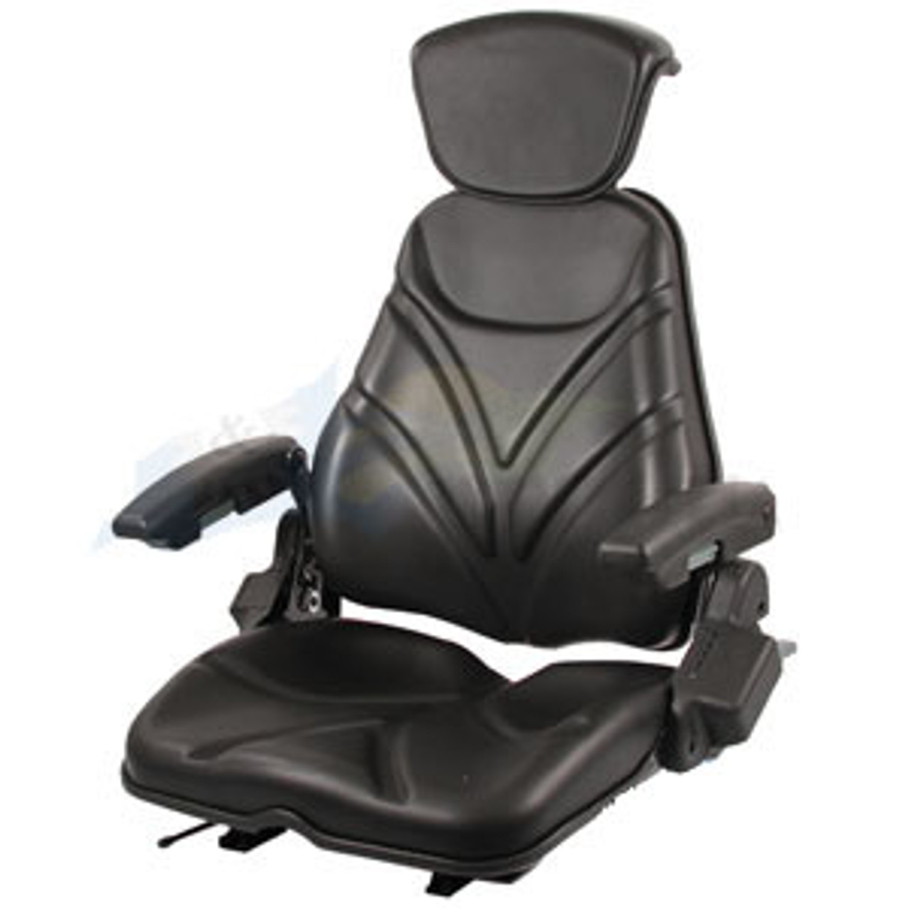 Ferris Riding Mower Seat A-F20ST105  F20 Series, Slide Track / Arm Rest / Head Rest / Black Vinyl