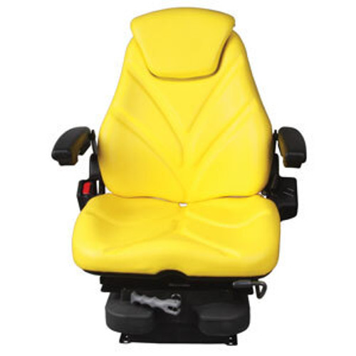 Replaces John Deere Tractor Seat F20 Series Seat, Low Pro Mechanical Suspension, Yellow Vinyl