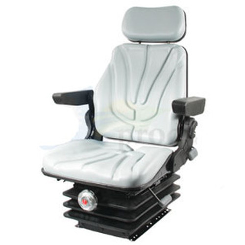 David Brown Tractor Seat A-F10M230 F10 Series, Mechanical Suspension / Armrest / Headrest / Gray Vinyl