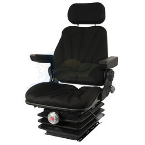 Massey Ferguson Tractor Seat A-F10M240 F10 Series, Mechanical Suspension / Armrest / Headrest / Black Cloth