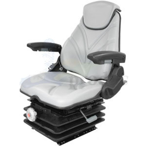 Bobcat Skid Steer Seat A-F20M45 F10 Series, Air Suspension / Armrest / Headrest / Black Cloth