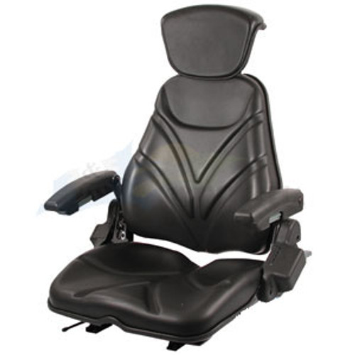 Tractor Seat A-F20ST105  F20 Series, Slide Track / Arm Rest / Head Rest / Black Vinyl