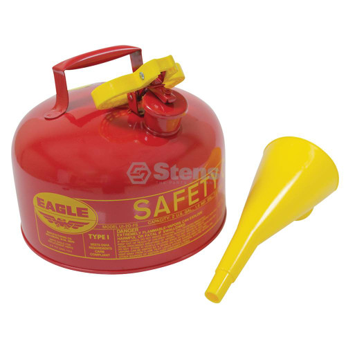 Metal Safety Fuel Can / Eagle 2 Gallon With Funnel