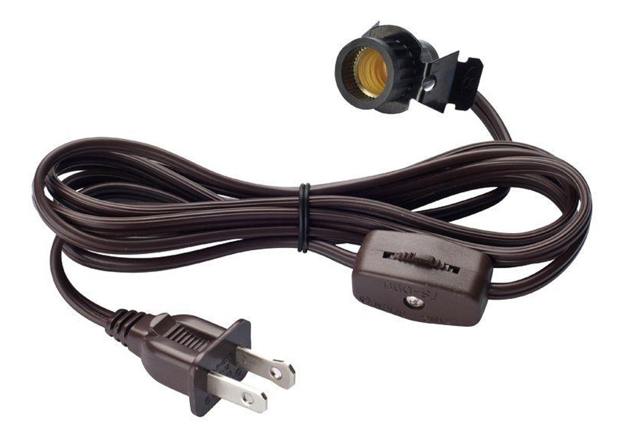 50 Pack 708N2 Single Light Replacement Clip in Lamp Cord for