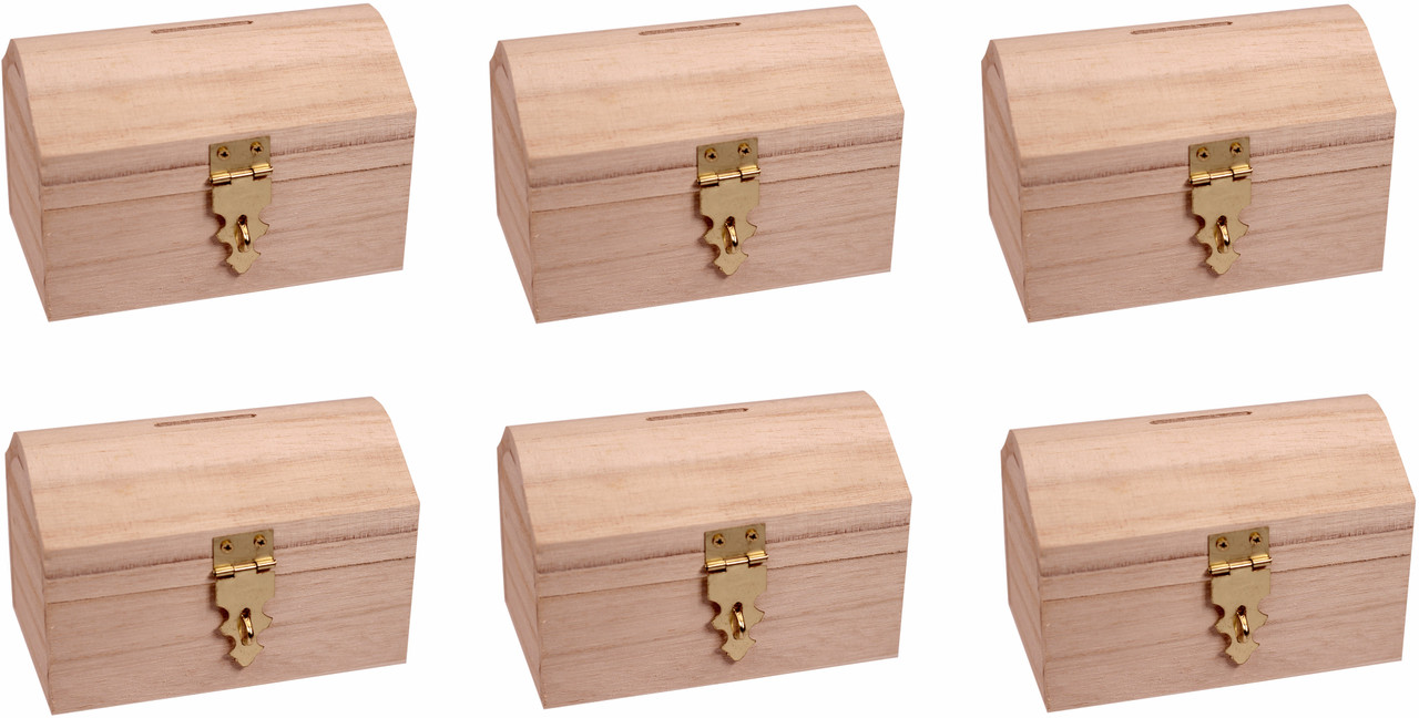  VILLCASE 1pc Wooden Treasure Chest Wooden Storage Trunks  Treasure Wooden Trunk Coin Chest Jewelry Organizer Box Necklace Jewelry Box  Wooden Keepsake Box Wood Money Container Wood Coin Case : Toys 
