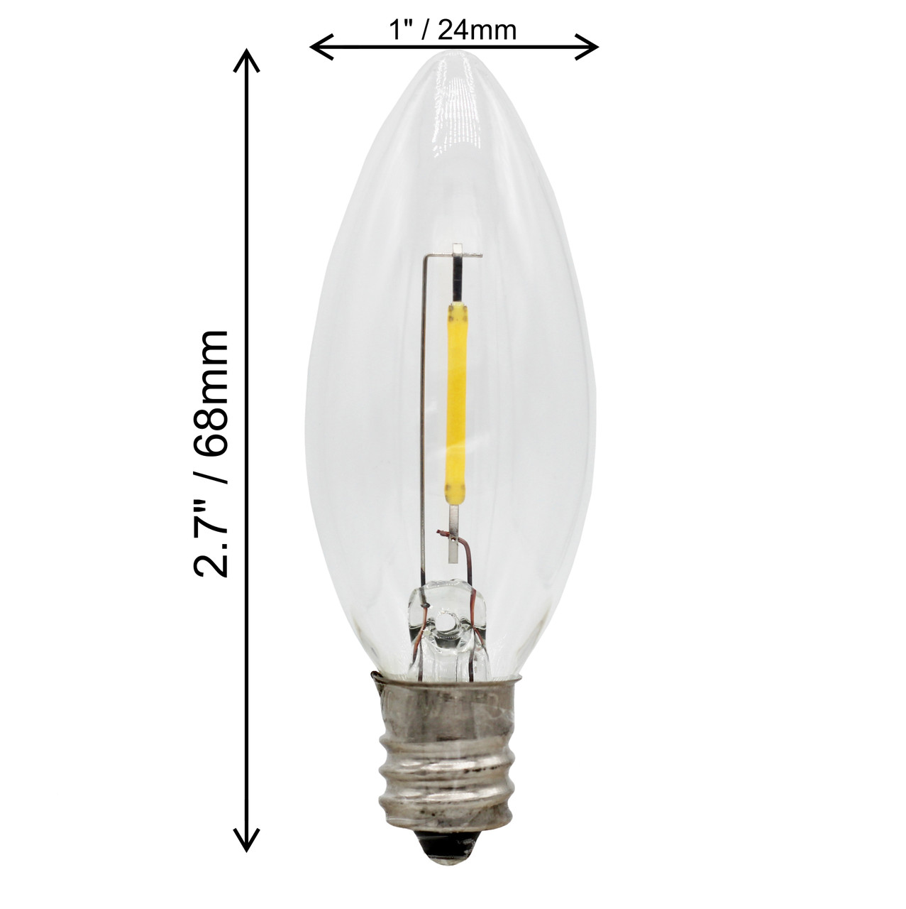 12Pack LED Replacement Light Bulbs for Electric Candle Lamps, Window