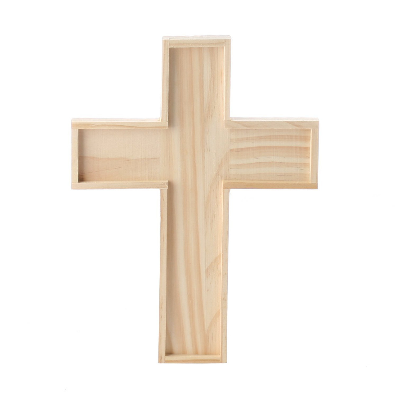 100 Pack Unfinished Wooden Crosses for Crafts, Bulk Cross