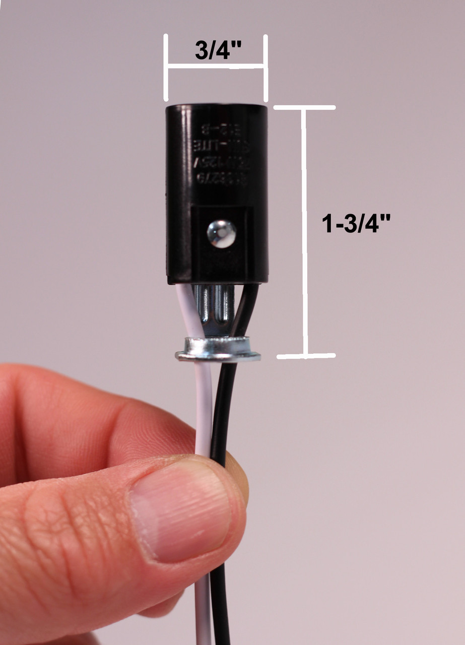 12 Pack Candelabra Base Lamp Holder Light Socket, Keyless Phenolic, 6