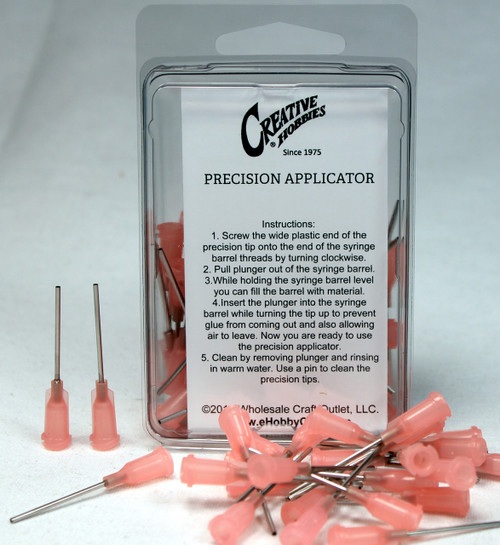 18 Gauge 1.0 Inch, Pink Color, Precision Applicator Dispensing Needle Tips, 50 Pieces