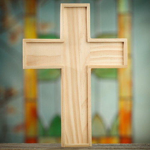 Unfinished Wooden Crosses for Painting and Crafting - 9 H x 6.5 W - Bulk  Case of 72 Crosses - Wholesale Craft Outlet