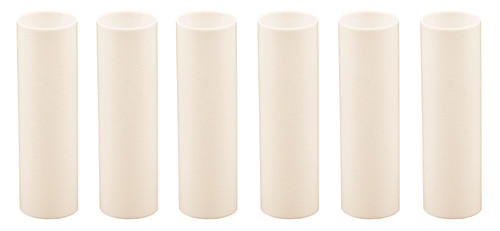 Creative Hobbies 3 Inch Tall Cream Plastic Candle Covers Sleeves Chandelier Socket Covers - Set of 6 - Candelabra Base