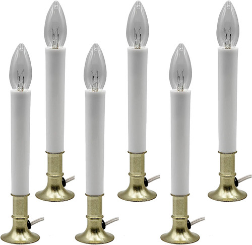 Electric Sensor Window Candle w/Brass Plated Base, Dusk to Dawn Sensor Turns Candle on in Dark and Off in Light, Ready to Use! | 24 Pack  Electric Sensor Window Candle w/Brass Plated Base, Dusk to Dawn Sensor Turns Candle on in Dark and Off in Light, Ready to Use! | 24 Pack