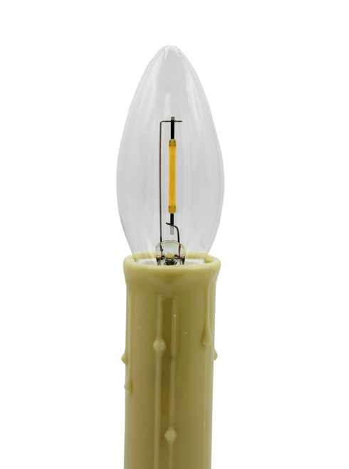 12 Pack Led Replacement Light Bulbs For Electric Candle Lamps Window Candles Chandeliers 7 Watt Equivalent Candelabra Clear Steady Burning 120v 7w Bulb Wholesale Craft Outlet