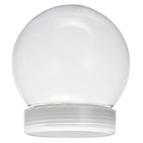 36 Pack - DIY Water Globe Snow Globe 5 Inch (130mm) Diameter , Clear PET Plastic with Screw Off Cap, Great for DIY Crafts