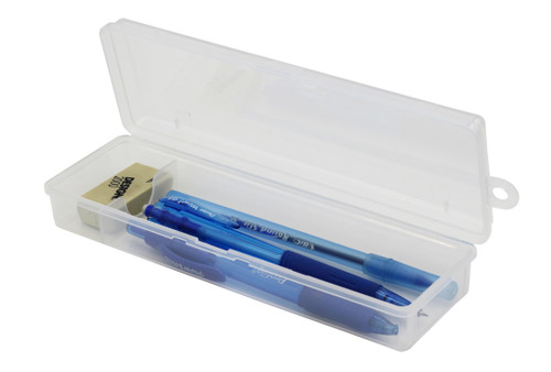 Clear Plastic Pencil Box with Hinged Lid & Snap Closure -for Pencils, Pens,  Drill Bits, Office Supplies, Organization, Tool Box and More! 3 Pack -  Wholesale Craft Outlet