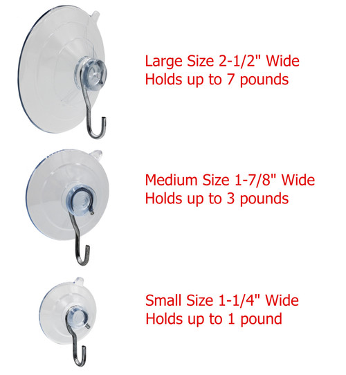 Suction Cups with Hooks - Medium S-16142 - Uline