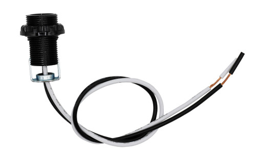 4 Pack - E12 Candelabra Socket with 12” Leads, External Threading, Hickey and Finishing Ring