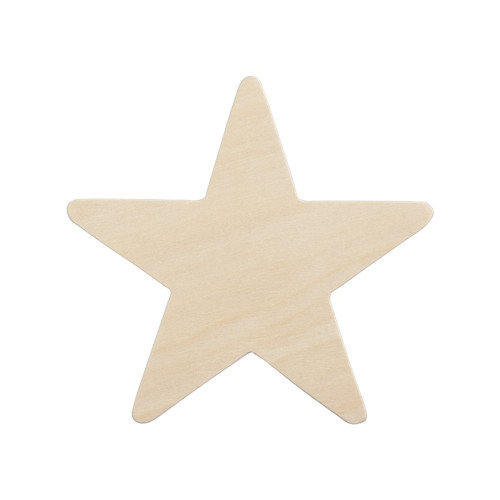 100 Unfinished Wood Cutouts - 3 Star - Ready to Paint! Perfect