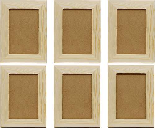 Projectpak™ Unfinished Wood Picture Frames, Natural Wooden Craft Frames for Painting, Staining, DIY Decorating, Photos, Art Projects and Gifts
