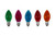 Box of 25 Colored Light Bulbs, Random Blinking, 7 Watt, C7 Candelabra Base -Great for Night Lights and Christmas Strings