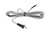 Silver Rayon Cloth Covered Electric Lamp Cord with End Plug, Stripped Ends Ready for Wiring - 8 Foot, SPT-2 UL Listed