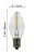(25-Pack) C7 LED Replacement Night Light Bulb 7W Equivalent, C7 Candelabra Base Night Light Bulbs, Type C for Christmas Light Strings, Electric Window Candles, Night Lights