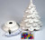 Ceramic Bisque - Ready to Paint - Large Christmas Tree & Base - Light Up! - Electrical Cord, Bulb, Multi-colored Twists, & Star Included.