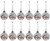 Creative Hobbies Clear Acrylic Photo Ornament Ball, 80mm (3.15 Inch), with Silver Cap and Hanger Cord, Pack of 12
