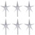 6 Pack Clear Stars Ceramic Christmas Tree Lights Plastic Light Decorations - Replacement Parts Christmas Tree Ornaments