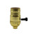 Three Way Turn Knob Lamp Sockets, Medium Base, Gold Shell Incandescent Replacement | 2 Pack