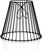 Clip-On Lamp Shade, Black 8” x 7” x 4.5” - Modern Wire Lampshade for Home, Ideal for Creating a Mason Jar Light