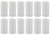 Creative Hobbies 1 3/4 Inch Tall White Plastic Candle Covers Sleeves Chandelier Socket Covers - Set of 12 - Candelabra Base