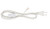 6 Foot White  Lamp Cord With Rotary Switch, Polarized Plug, Stripped Ends Ready for Wiring and Repairing Lamps - UL Listed Safe - 3 pack